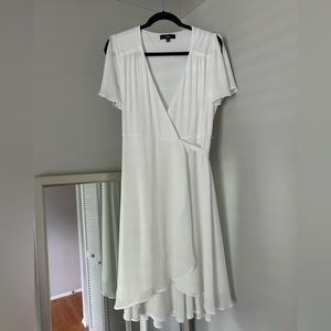 Lulus brand white wrap dress